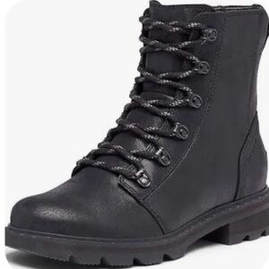 Sorel Lennox Black Combat Boots waterproof